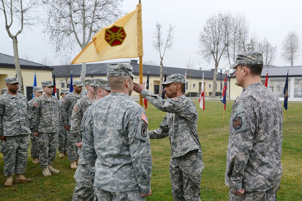 Change of responsibililty ceremony HHC USAG Vicenza