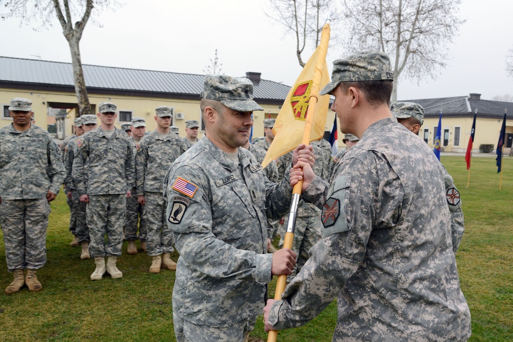 Change of responsibililty ceremony HHC USAG Vicenza