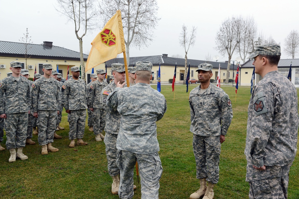 Change of responsibililty ceremony HHC USAG Vicenza