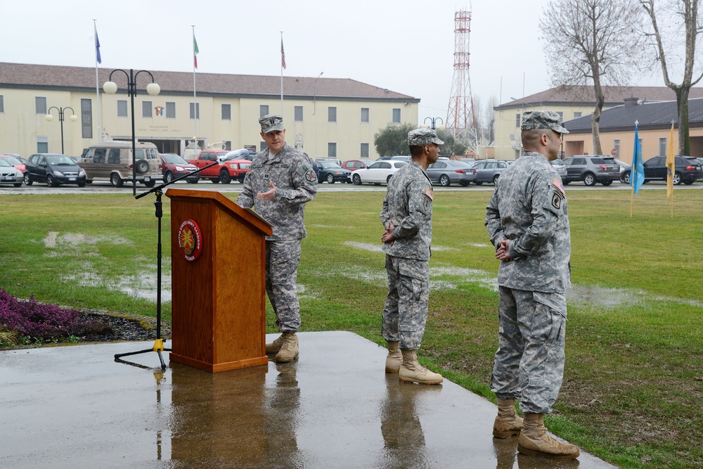 Change of responsibility ceremony HHC USAG Vicenza