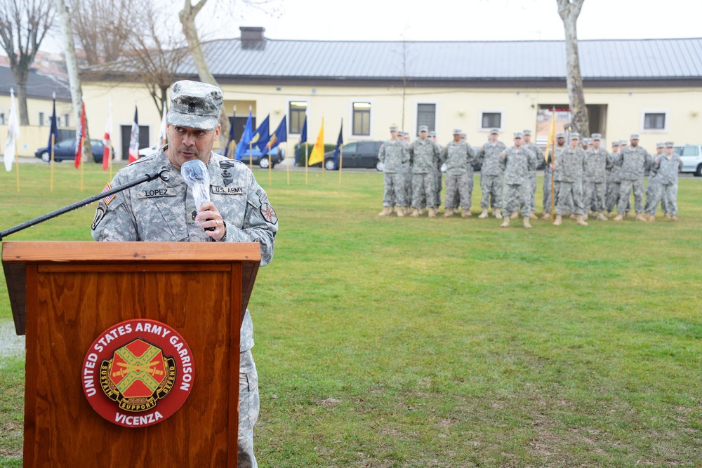 Change of responsibility ceremony HHC USAG Vicenza