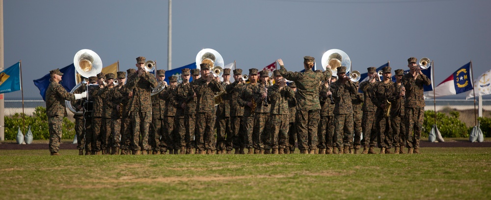 Change of command at Camp Kinser