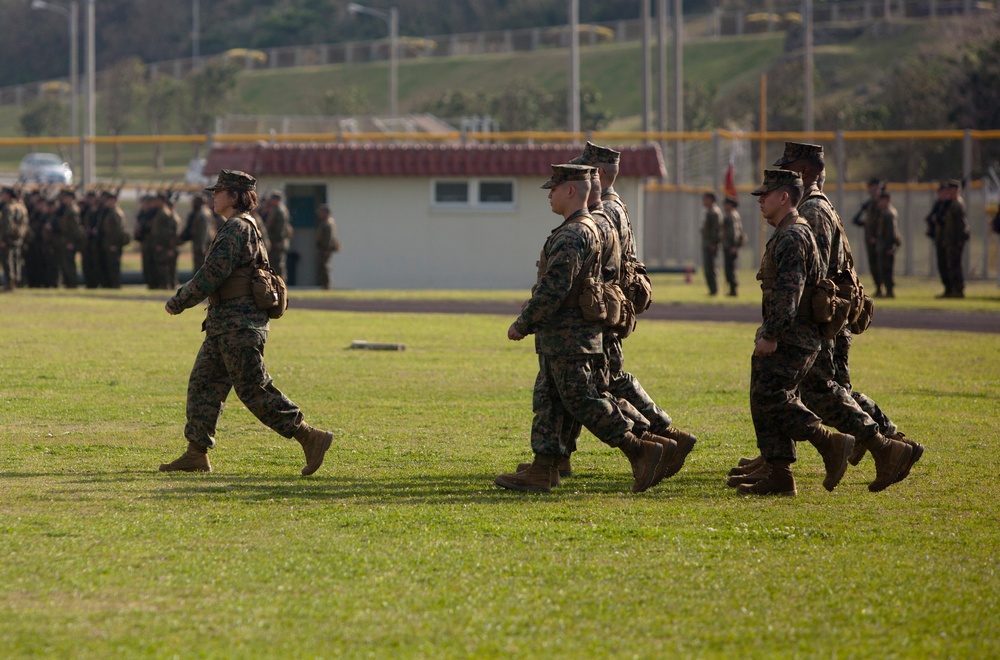 Change of command at Camp Kinser