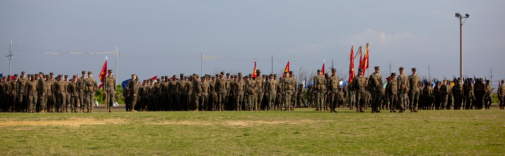 Change of command at Camp Kinser