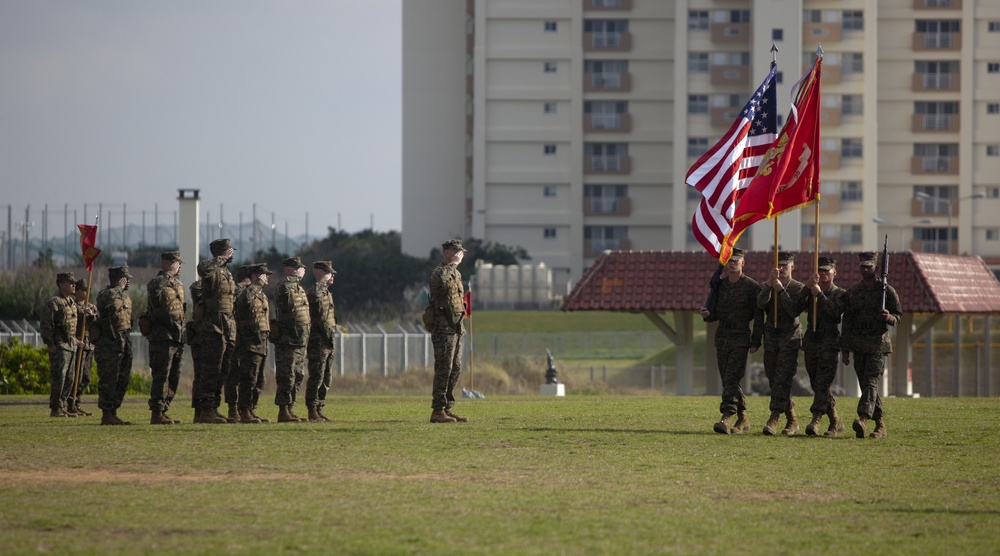 Change of command at Camp Kinser