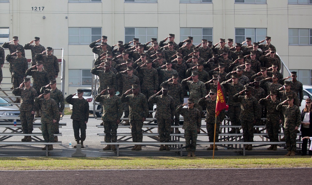 Change of command at Camp Kinser