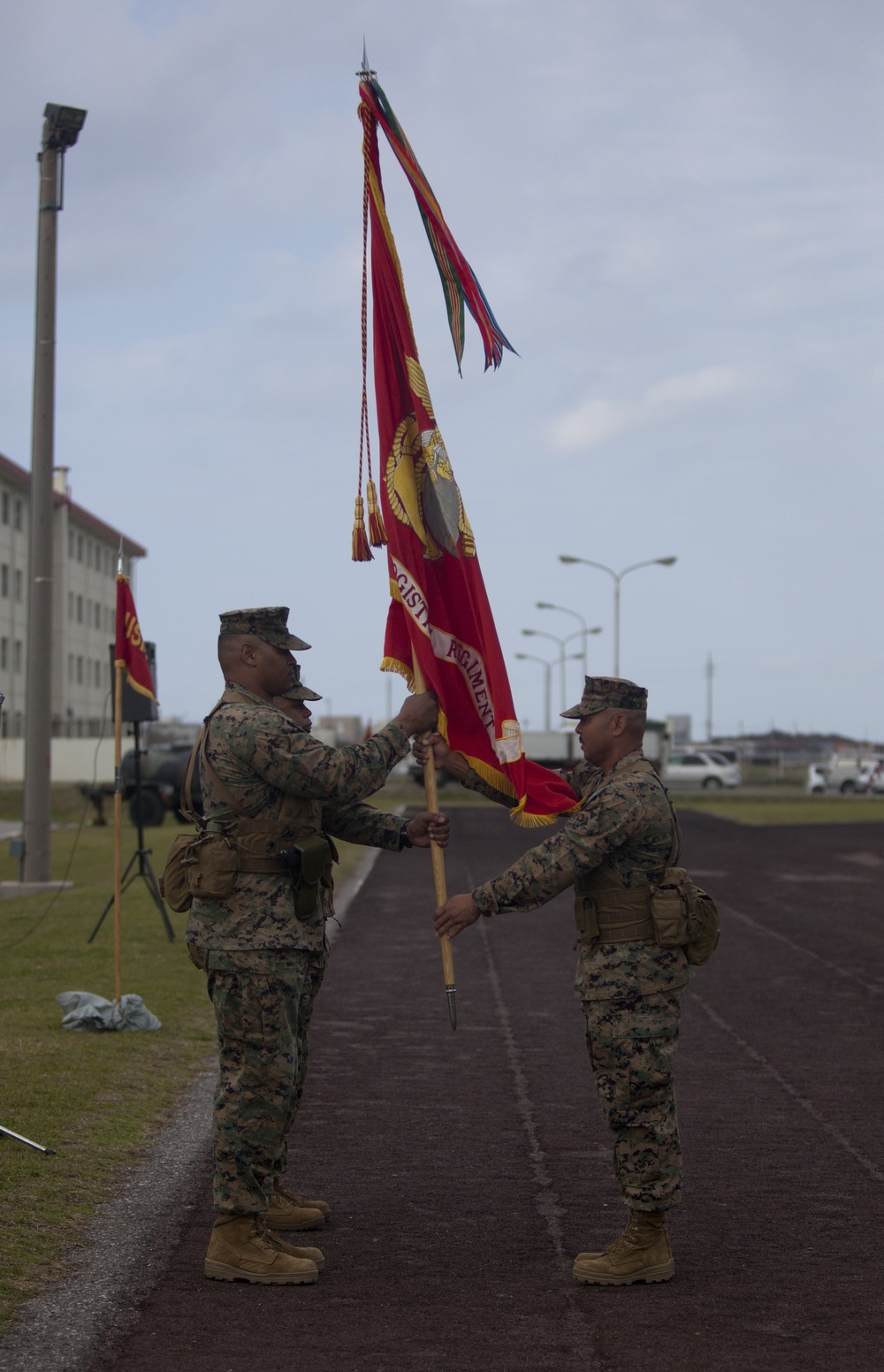 Change of command at Camp Kinser