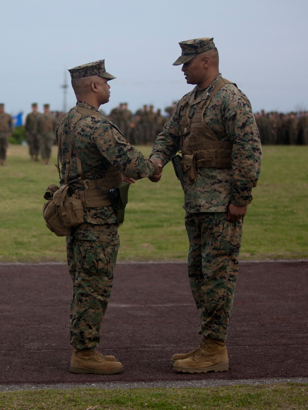 Change of command at Camp Kinser