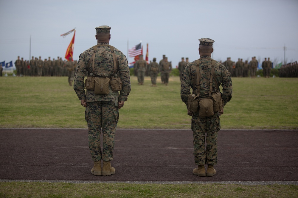 Change of command at Camp Kinser