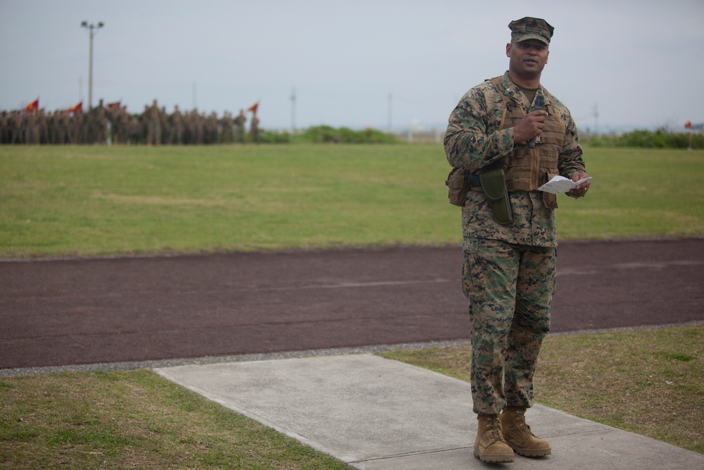 Change of command at Camp Kinser