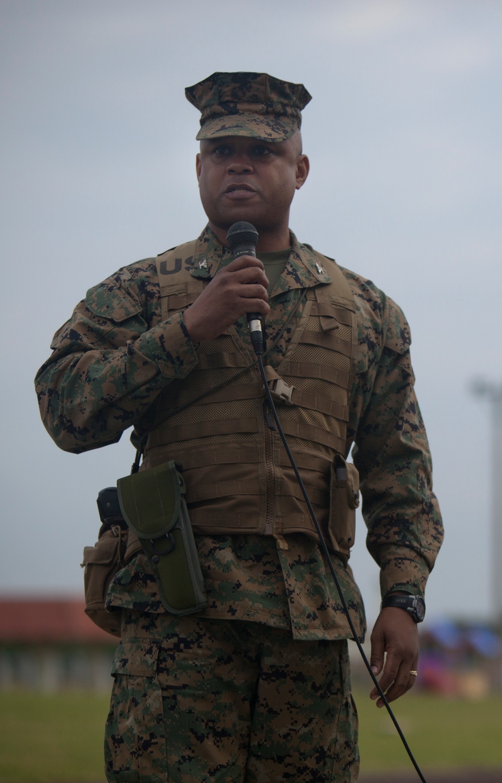 Change of command at Camp Kinser