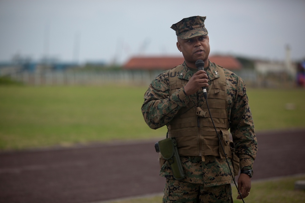 Change of command at Camp Kinser