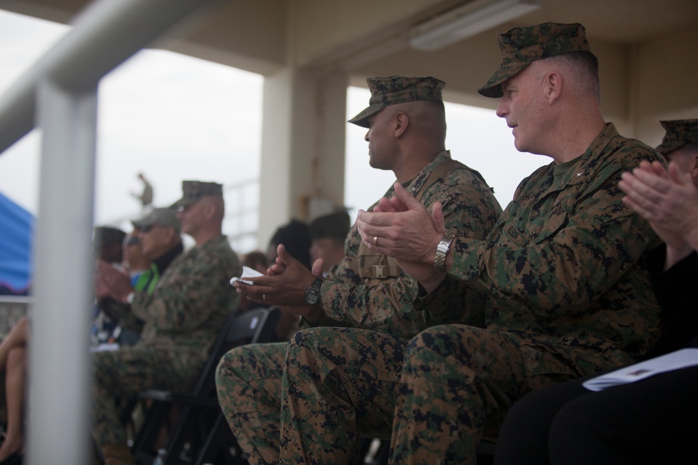 Change of command at Camp Kinser