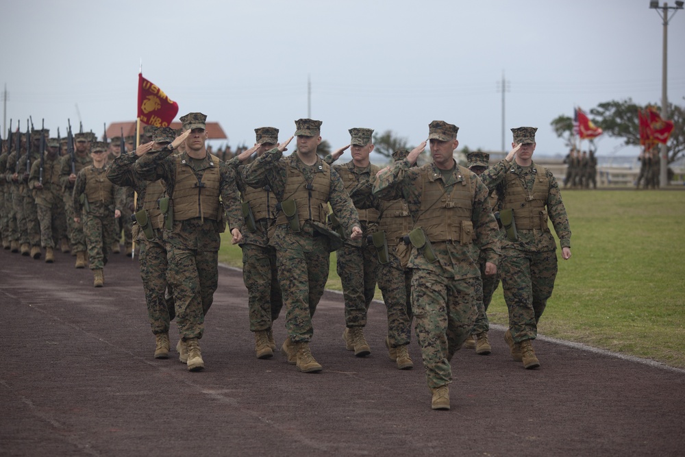 Change of command at Camp Kinser