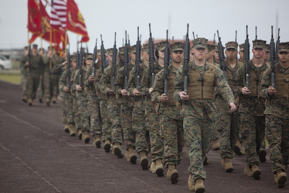 Change of command at Camp Kinser