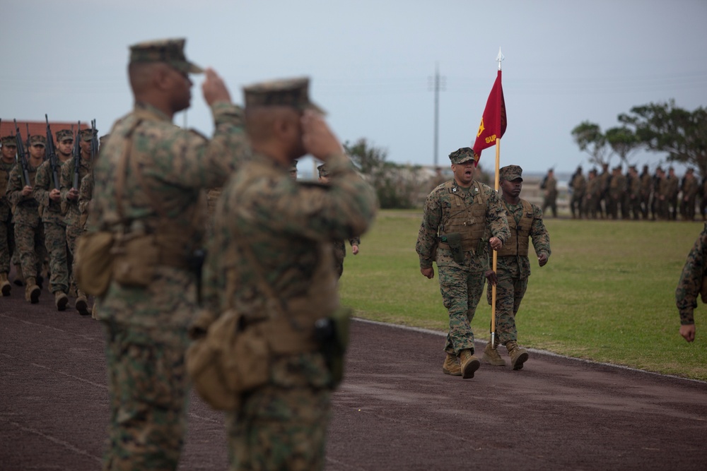 Change of command at Camp Kinser