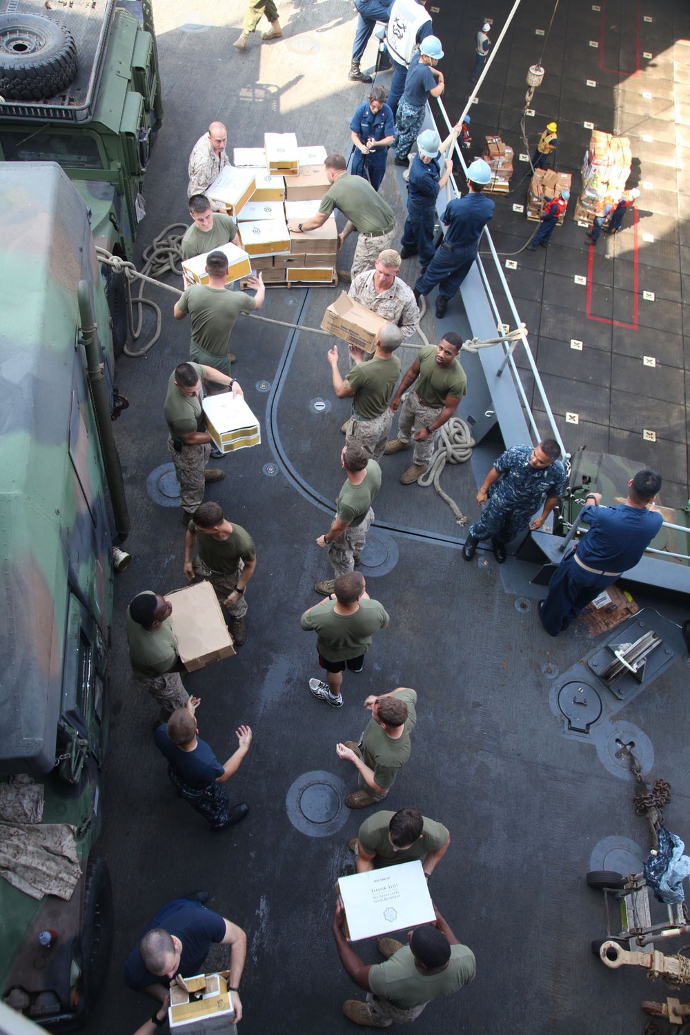 USS Rushmore replenishment at sea