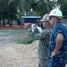 Chaplain Gregory Uvila visits NMCB 5 Detail in Diego Garcia
