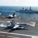 F/A-18F Super Hornet lands on flight deck of USS Dwight D. Eisenhower