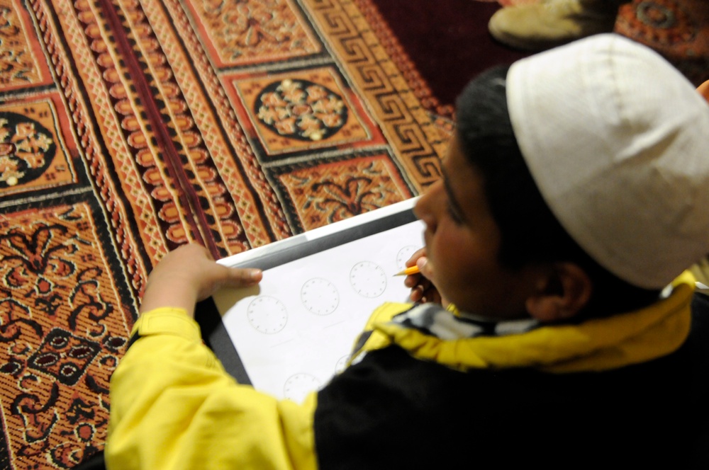 Teaching English to Afghan children