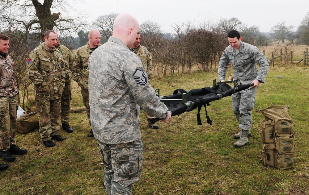 352nd SOSS shares medical knowledge with British Army