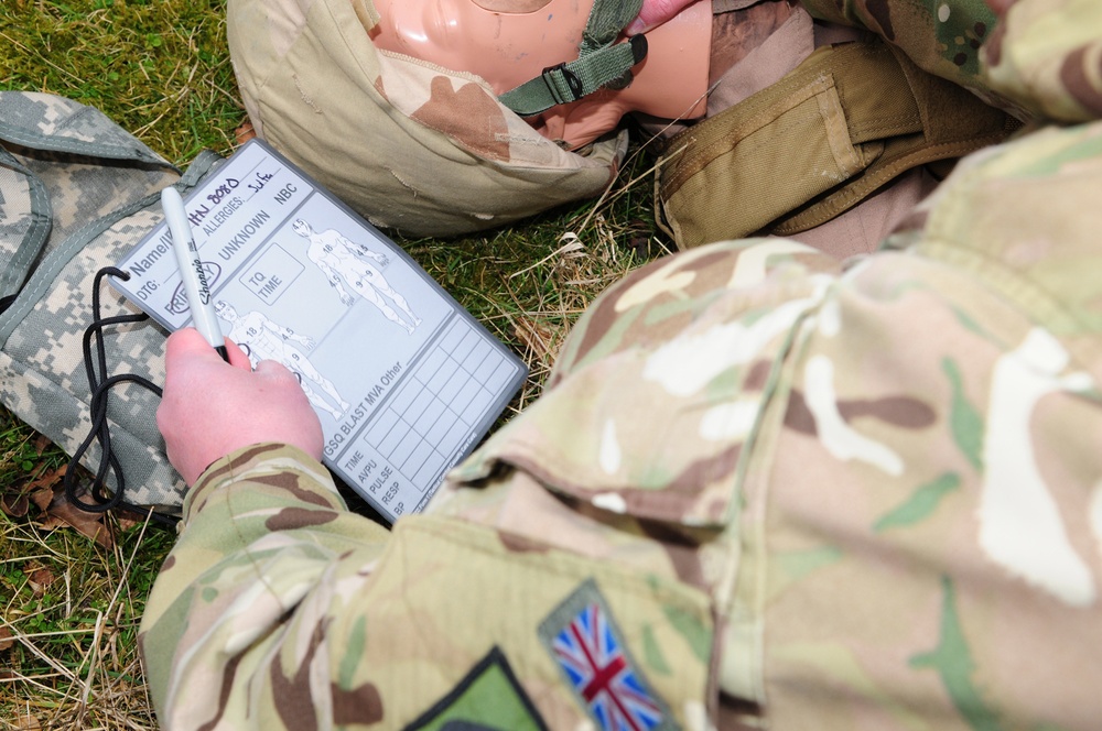 352nd SOSS shares medical knowledge with British Army