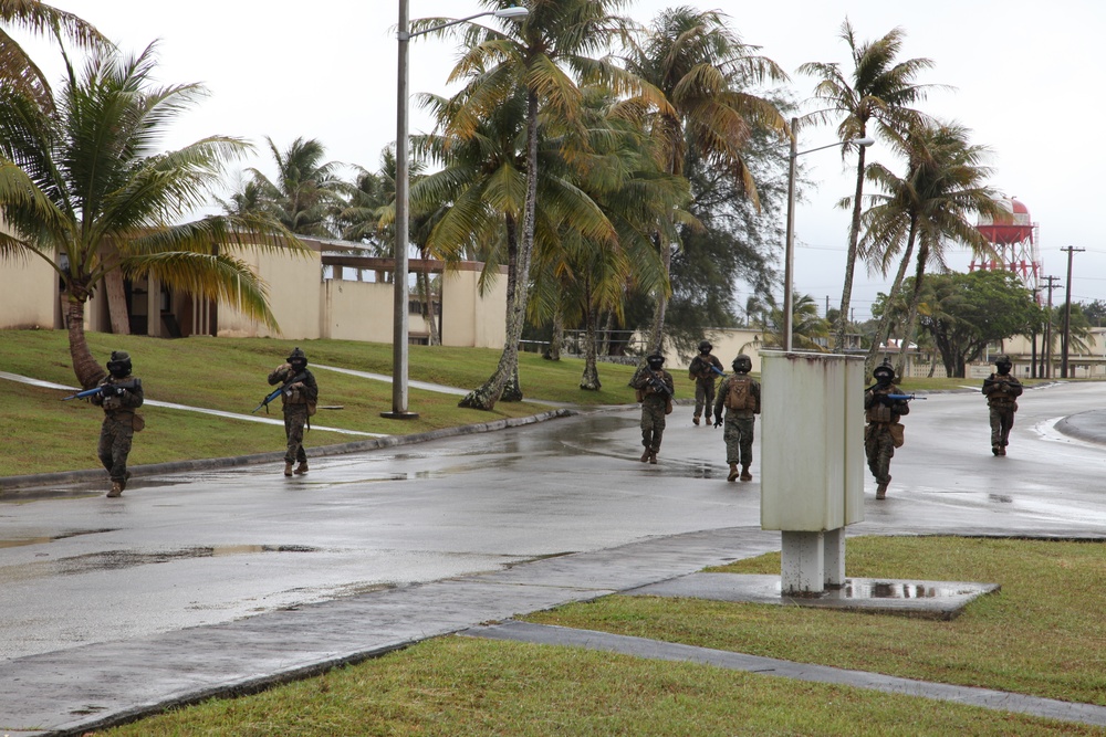 Marines take Guam MOUT town