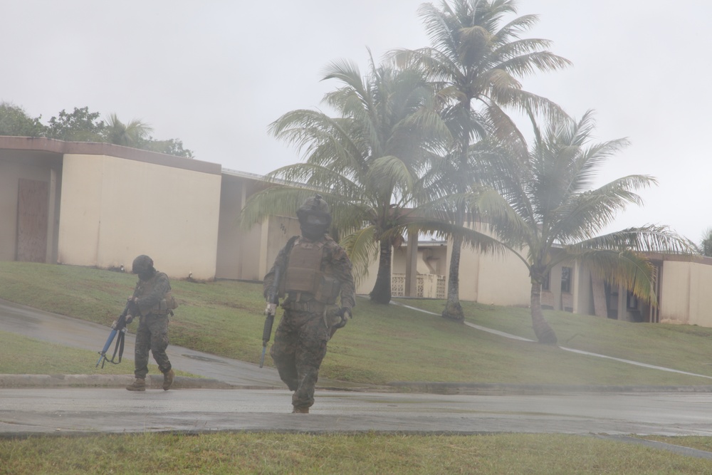 Marines take Guam MOUT town