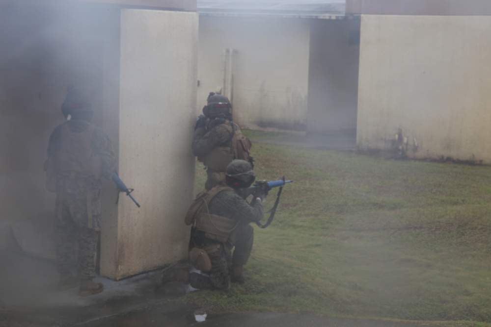 Marines take Guam MOUT town