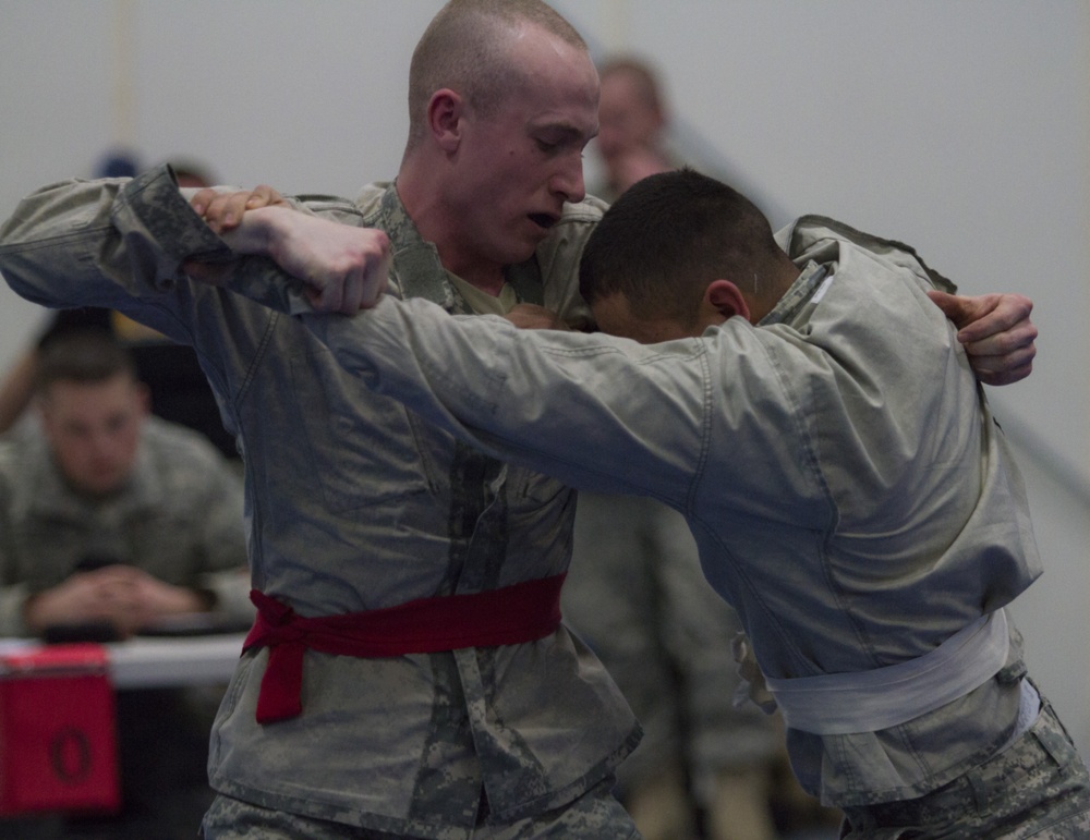 Spc. Bleed vs. Sgt. Vargas in Best Warrior Competition Combatives