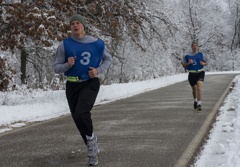 Best Warrior Competiton two-mile run in winter conditions