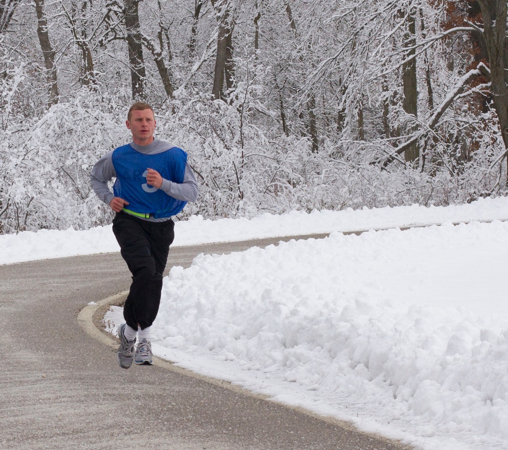 Spc. Fromm finishes first in the two-mile run APFT, Best Warrior Competition