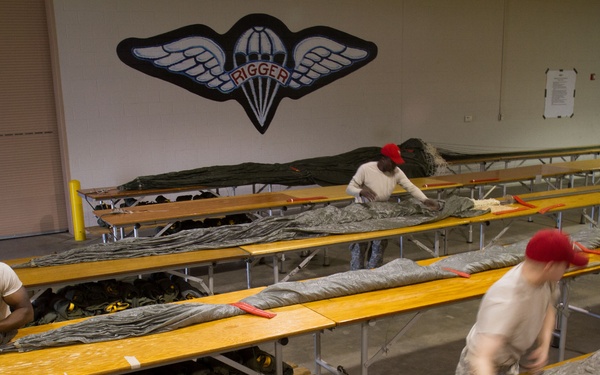 Army Reserve riggers support night airborne operation