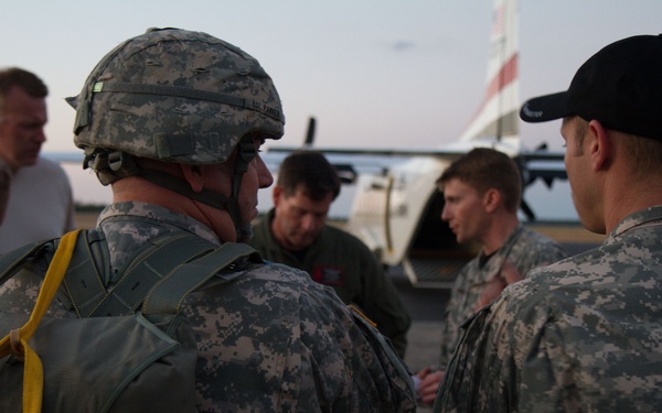 Army Reserve riggers support night airborne operation