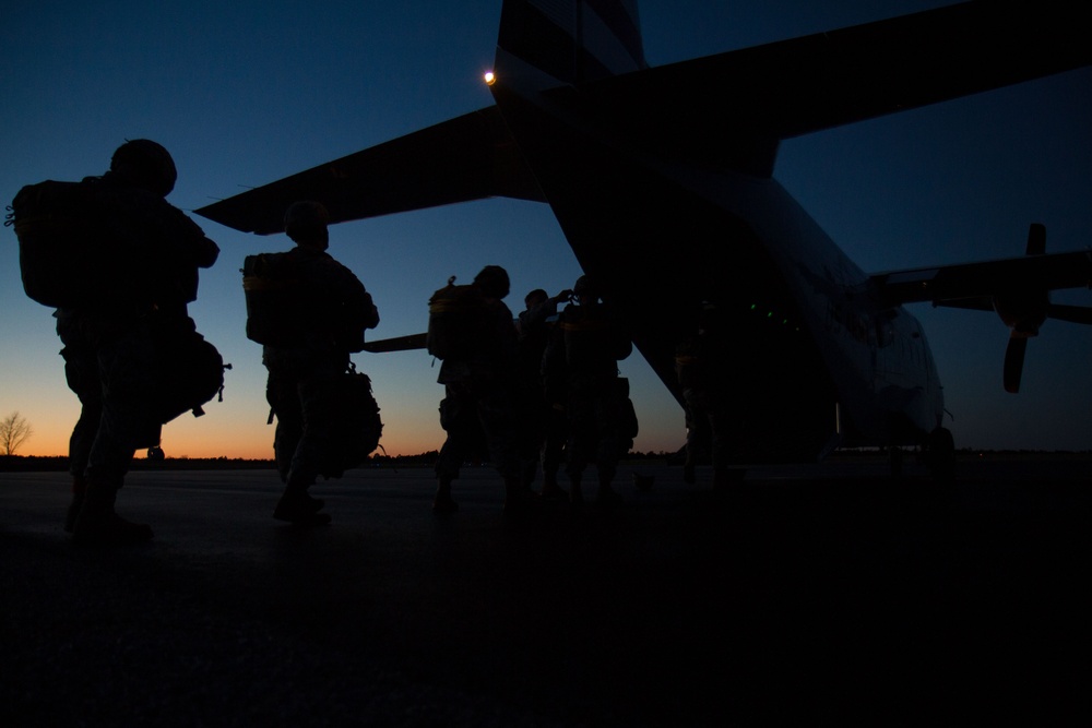 Army Reserve riggers support night airborne operation