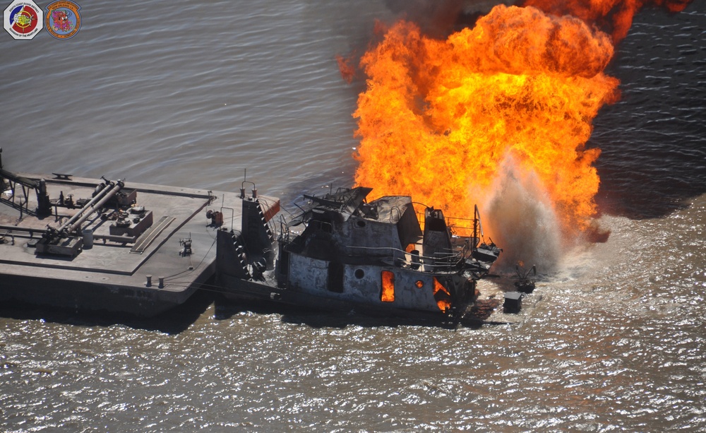 Coast Guard responds to allision, tug fire south of New Orleans