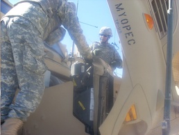 Task Force Black Scorpion trains on the MRAP vehicles