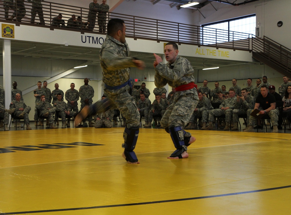 Thunderbolt soldiers battle on the mat