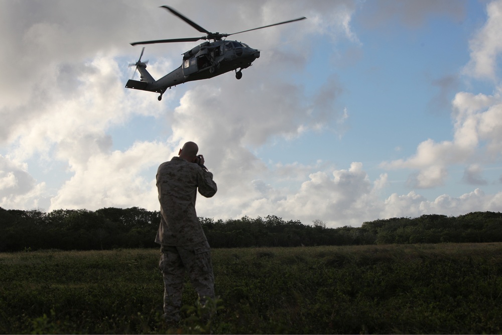 Marines Fast Rope During Guahan Shield