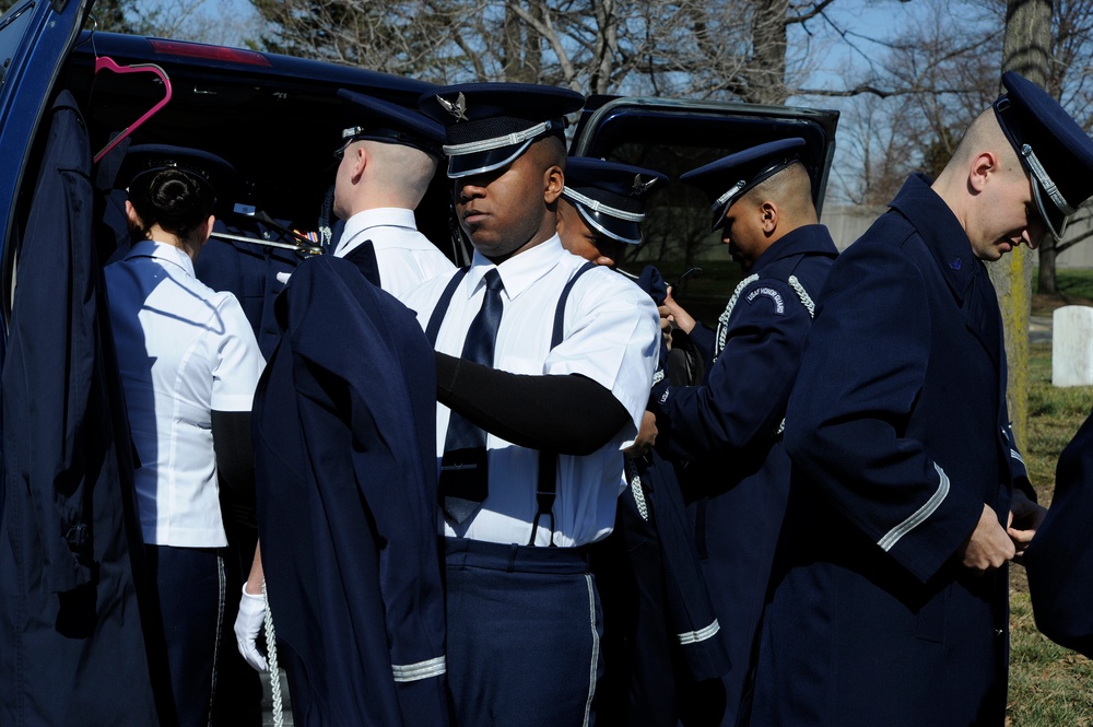 USAF HG female pallbearer honored to serve
