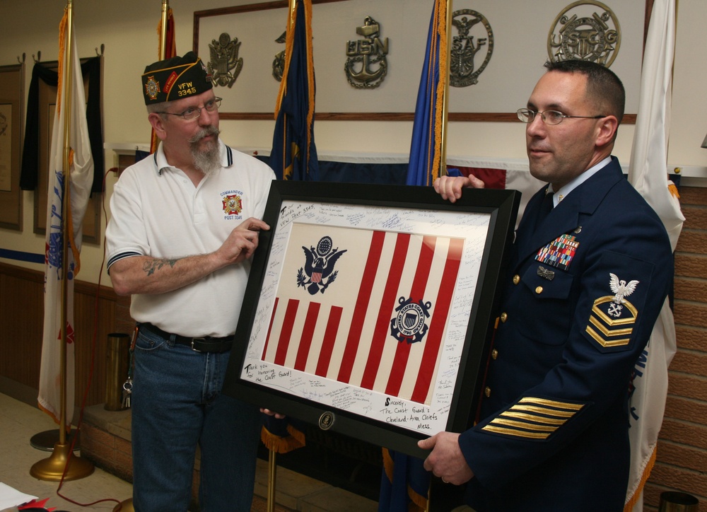 Cleveland Coast Guard chief's mess thanks VFW Post 3345