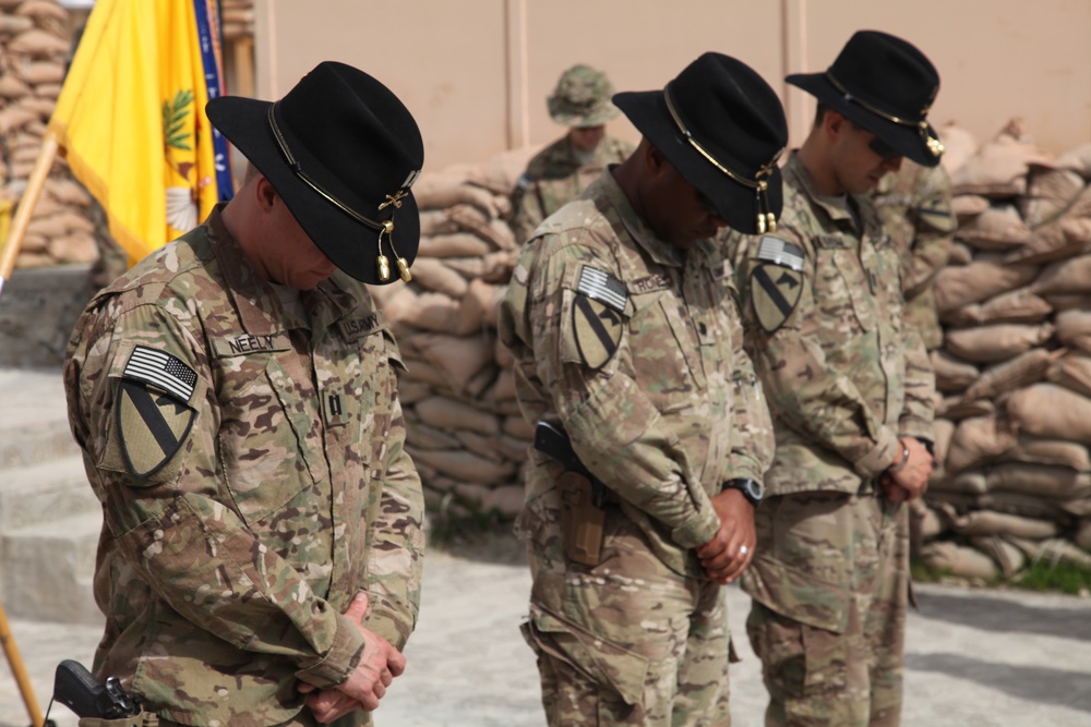 A Company, 2nd BN, 12th CAV Regiment change of command