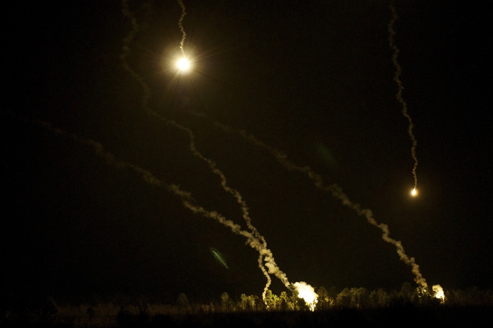 SC National Guard's 1-178 Field Artillery lights up sky over Fort Stewart