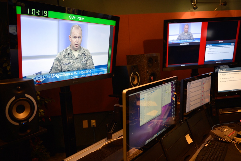 Chief Master Sgt. Jim Hotaling is live on the set at TEC/TV