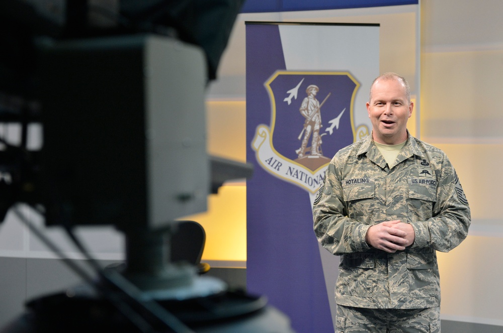 Command Chief Master Sgt. Jim Hotaling visits TEC