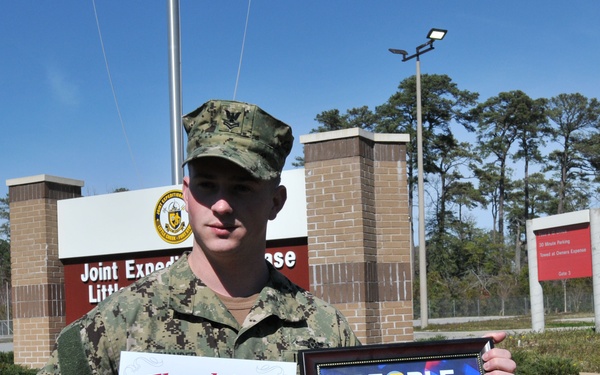 Sailor presented WTKR Channel 3 'People Taking Action' award