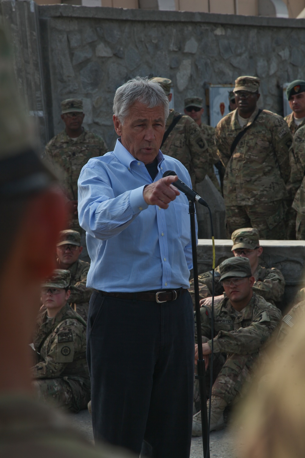 Secretary of Defense visits Forward Operating Base Fenty