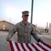 Marine Flies American Flag in Honor of his Father