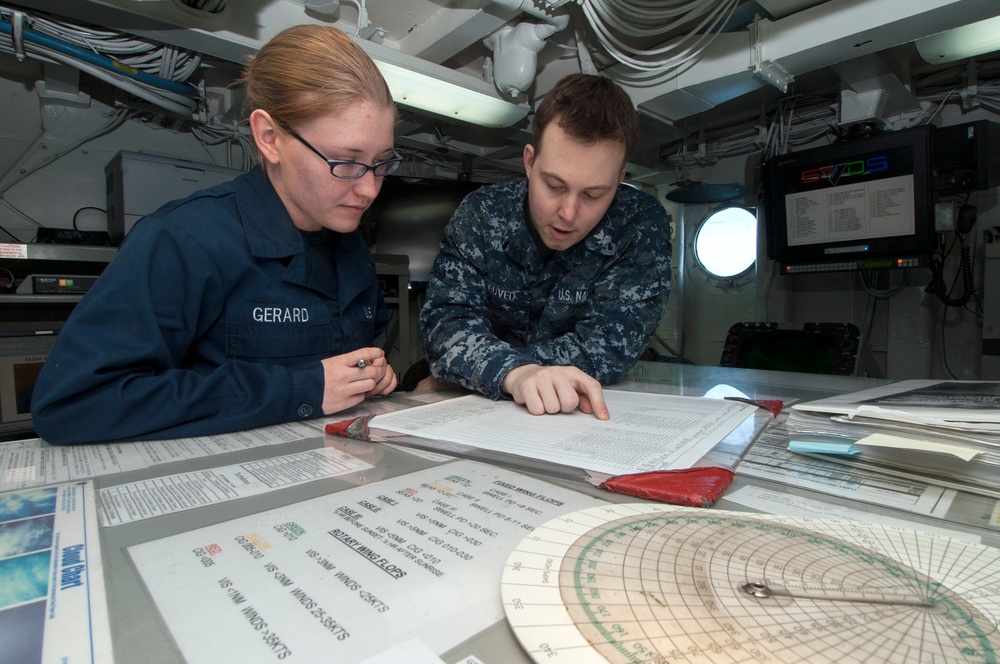 USS Harry S. Truman sailor receives training