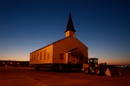 Dobbins chapel taxis across runway